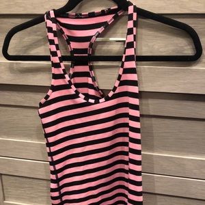 Pink and black strip Lululemon Racerback